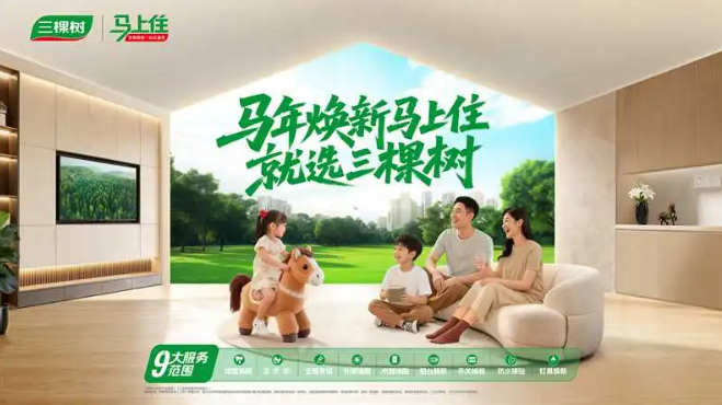 三棵树“马上住”位列中国涂料焕新品牌市场规模第一