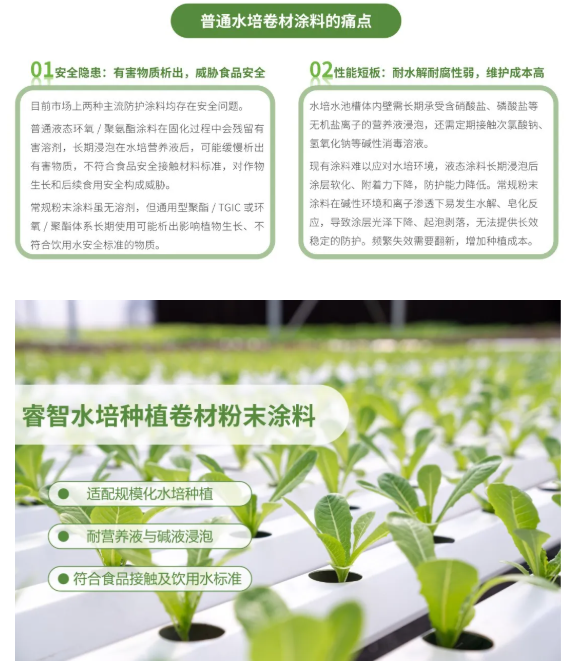 睿智水培卷材涂料:零甲醛零VOC,饮用水级环保涂层