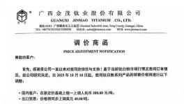 10月开始！“涨价潮”来了！钛白粉等国内用户上调